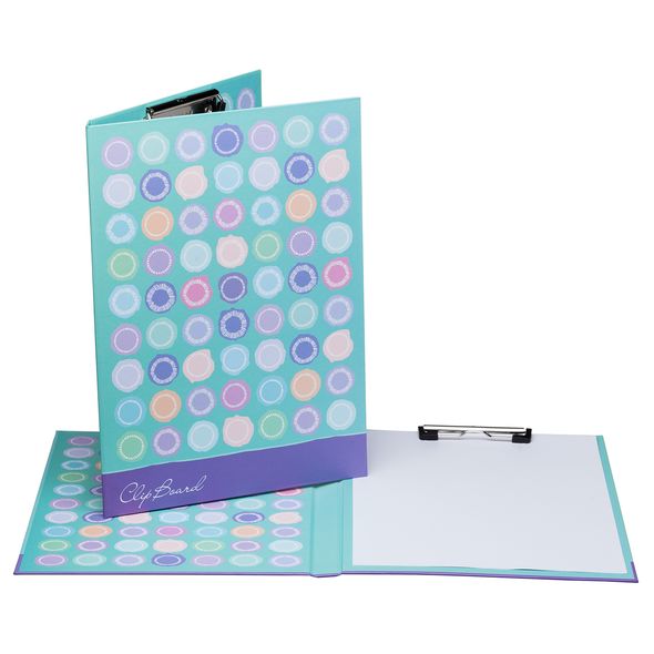 Папка-Планшет А4ф с метал. зажимом с Крышкой мат. ламинация -Узор- , 